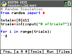 TI-84 Plus CE Python screen for step 2