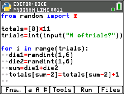 TI-84 Plus CE Python screen for step 4