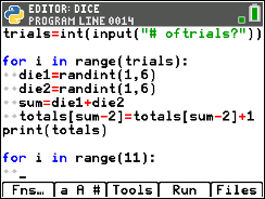 TI-84 Plus CE Python screen for step 8