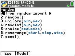 TI-84 Plus CE Python screenshot for Step 3