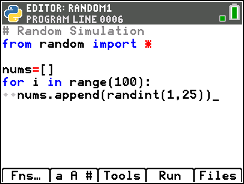 TI-84 Plus CE Python screenshot for Step 4