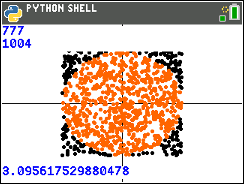 TI-84 Plus CE Python screen for step 12