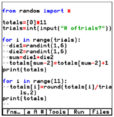 TI-84 Plus CE Python screen for step 2