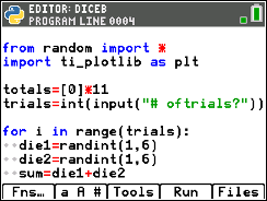 TI-84 Plus CE Python screen for step 2