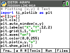 TI-84 Plus CE Python screen for step 6