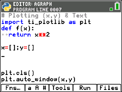 TI-84 Plus CE Python screen for step 8