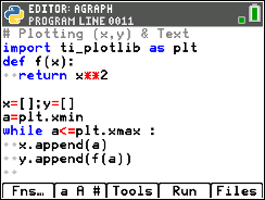 TI-84 Plus CE Python screen for step 10